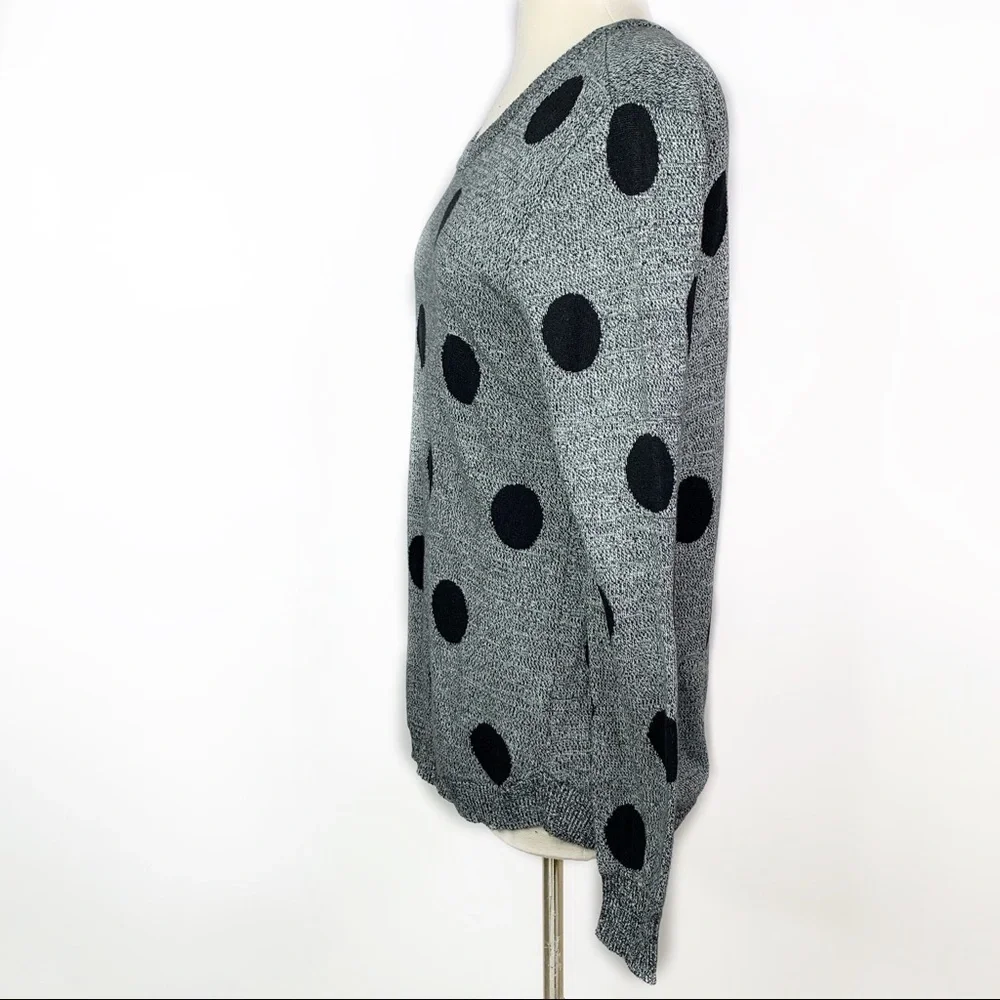 Appareline Polka Dot Sweater Elbow Patch Detail - Picture 2 of 6